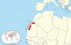Sahara Araabia Demokraatliku Vabariigi asendikaart