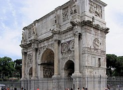 Arch of Constantine, Rome, Italy, commemorating a victory by Constantine I in 312 AD (2007)