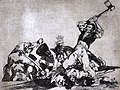 Los desastres de la guerra, «Lo mismo». Francisco de Goya refleja en su obra gráfica la brutalidad y barbarie a que se llegó en la guerra de la independencia española.