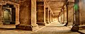 Pataleshwar Caves Internal Temple Corridors HDR Panorama Image.