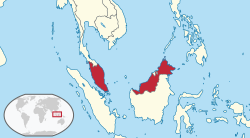 Location of Malayziya