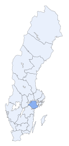 Poziția regiunii Södermanlands län