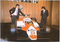 Andrea De Cesaris och Bruno Giacomelli 1982.