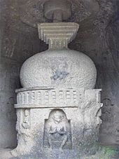 A white Buddhist stupa