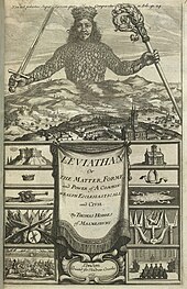 Gravure au début du livre Léviathan du philosophe Thomas Hobbes