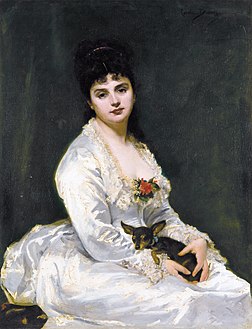 Sa mère à son remariage avec Fouquier, 1876.