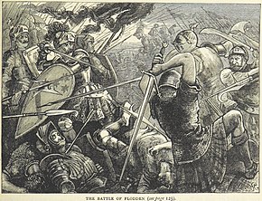 Victorian depiction of the battle of Flodden