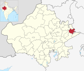 Positionskarte des Distrikts Bharatpur