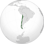 Map showing Chile