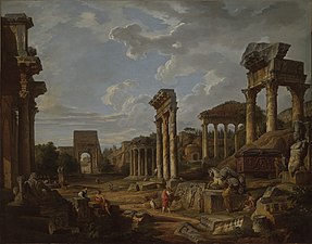 A Capriccio of the Roman Forum (1741), oil on canvas, 170.8 x 217.8 cm., Yale University Art Gallery