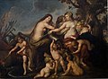 Алегорія миру і щастя держави. Богиня миру Ейре́на (грец. Ειρήνη) з рогом достатку, Rubens, XVII ст.