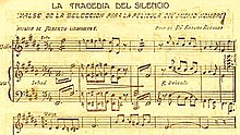 A section of the film's score published in Cine Colombiano