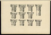 Illustrations of Baroque capitals from France, in the Cooper Hewitt, Smithsonian Design Museum (New York City)