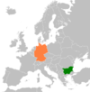 Location map for Bulgaria and Germany.