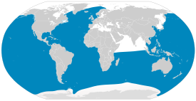 תפוצת הלווייתן הצפוני (בכחול)