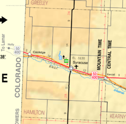 KDOT map of Hamilton County (legend)