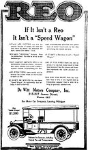 A 1919 REO Motor Car Company Advertisement. The Syracuse Herald, June 8, 1919