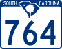 South Carolina Highway 764 marker