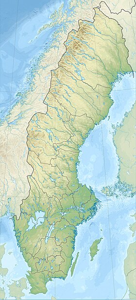 Vêde dessus la mapa topografica de Suède