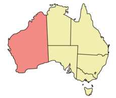 Mapa ning Australia kambe ning Western Australia makapasala