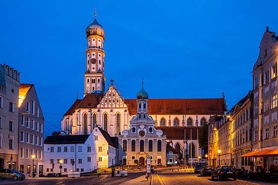 Basilica of SS. Ulrich and Afra, Augsburg, Bavaria, Germany.