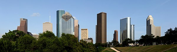 The western view of Downtown Houston
