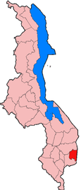 Location of Phalombe District in Malawi