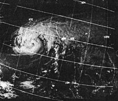 Satellitenbild des Zyklons vom 11. November 1970, um 08:58 UTC