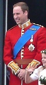 Prinz William mit Schulterband und Bruststern des Ordens