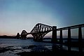 The Firth of Forth rail bridge with its three double cantilevers