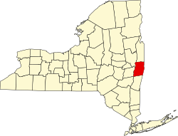 Rensselaer County na mapě New Yorku