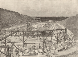 Reconstruction works at the stadium, 1895