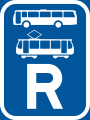 Reserved for buses and trams
