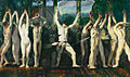 Image 38The Barricade (1918), oil on canvas, by George Bellows. A painting inspired by an incident in August 1914 in which German soldiers used Belgian townspeople as human shields. (from Nude (art))