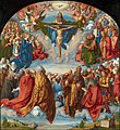 Image 6The Adoration of the Trinity by Albrecht Dürer (1511) From top to bottom: Holy Spirit (dove), God the Father and Christ on the cross (from Trinity)