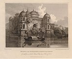 Xhamia Saat mbi brigjet e lumit Buriganga në shekullin e XIX