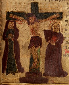 Z rukopisu ze 14. až 15. století (ve velštině)