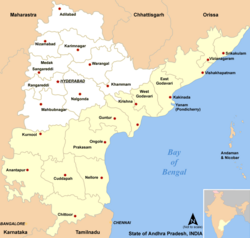 Telangana, Andhra Pradesh and Yanam