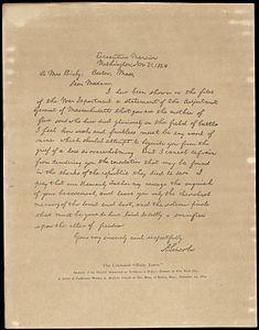 Facsimile of the Bixby letter.