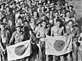 Image 68Australian soldiers display Japanese flags they captured at Kaiapit, New Guinea in 1943 (from History of the Australian Army)