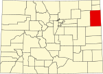 State map highlighting Yuma County