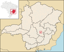 Localização de Santa Luzia em Minas Gerais