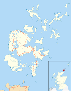 Hoy på kartan över Orkneyöarna