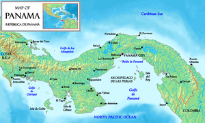 The Pearl Islands lie around 30 miles (48 km) off the Pacific coast of Panama in the Gulf of Panama.