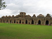 Gajashaala, or elephant's stable, was built by the Vijayanagar rulers for their war elephants.[270]