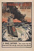 The Freedom of the Seas. From the Hun Point of View British propaganda poster
