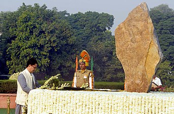 The Minister of State for Home Affairs, Kiren Rijiju laying wreath at the Police Memorial, on the occasion of the Police Commemoration Day Parade, in New Delhi on 21 October 2014