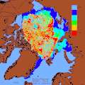 Image 90Decrease of old Arctic Sea ice 1982–2007 (from Arctic Ocean)