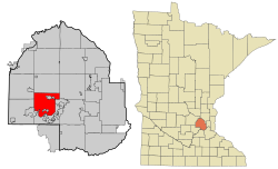 Location of Orono within Hennepin County, Minnesota