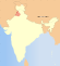 Thumbnail map of India with Punjab highlighted